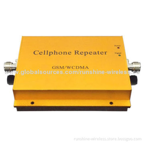 GSM 3G/WCDMA 900/2,100MHz Dual-band Mobile Signal Repeater Amplifier Booster with 800sqm Coverage